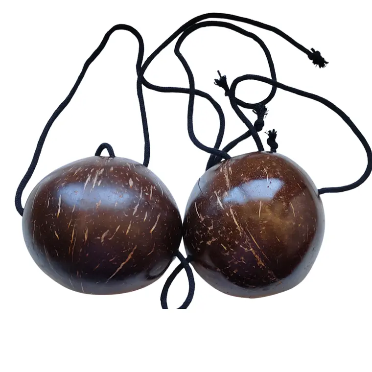 Sosten TRIZADO De Coco Liso 12CM Ideal Para Danza Polinesica 1