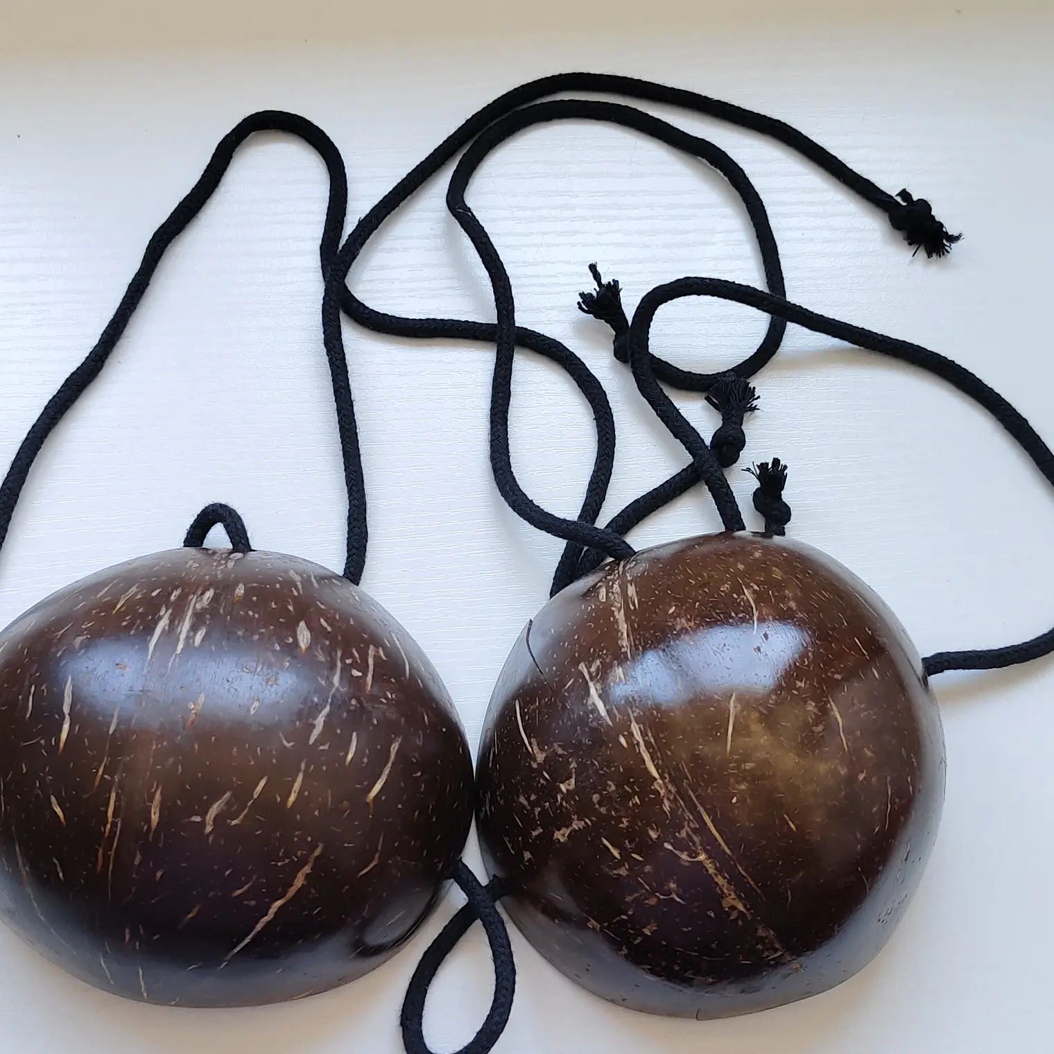 Sosten TRIZADO De Coco Liso 12CM Ideal Para Danza Polinesica 7