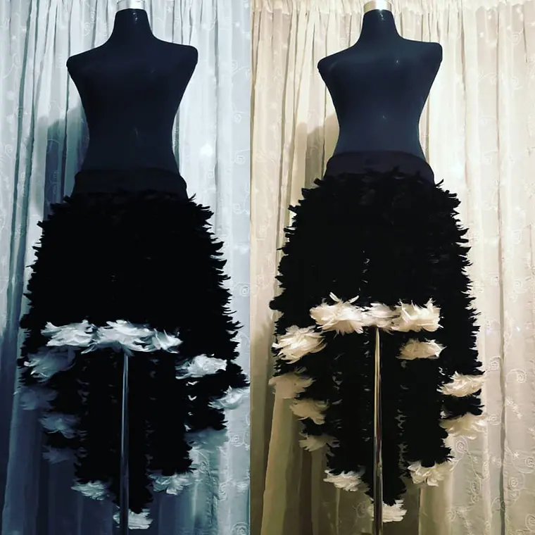 Pack 5 Bolsas Plumas Negras Ideal Artesanias 4 a 8cm 5