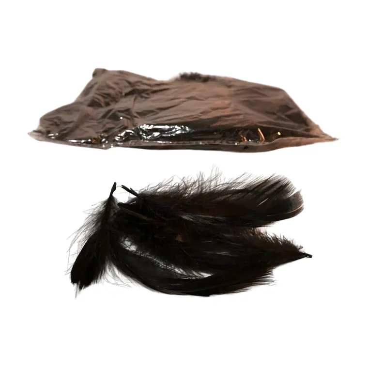 Pack 10 Bolsas Plumas Negras Ideal Artesanias 4 a 8cm 3