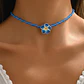 Colgante para niña mostacilla azul y tipanie azul 35cm - Miniatura 3