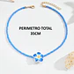Colgante para niña mostacilla azul y tipanie azul 35cm - Miniatura 2