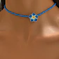 Colgante para niña mostacilla azul y tipanie azul 35cm - Miniatura 4