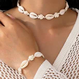 Conjunto colgante y pulsera pure y tortuga blanca