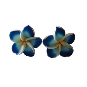 Aros con tornillo Tipanie azul Con amarillo 2,5cm