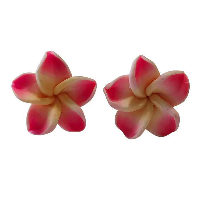 Aros con tornillo Tipanie fucsia Con amarillo 2cm 3