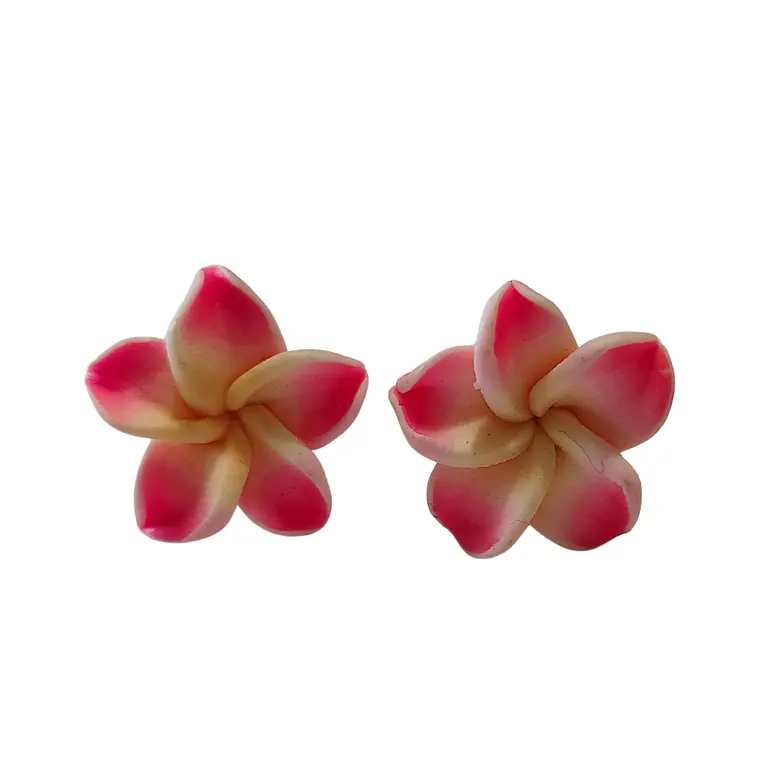 Aros con tornillo Tipanie fucsia Con amarillo 2cm 4