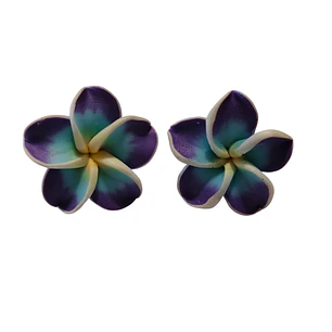 Aros con tornillo Tipanie morado Con amarillo 2,5cm