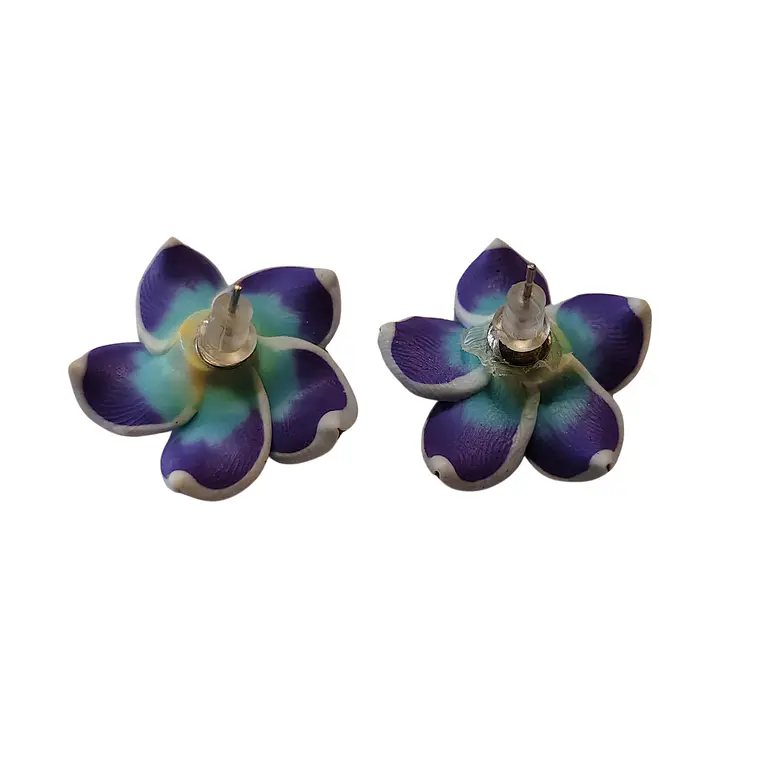 Aros con tornillo Tipanie morado Con amarillo 2,5cm 4
