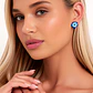 Aros con tornillo Tipanie azul Con blanco 2,5cm - thumbnail 2