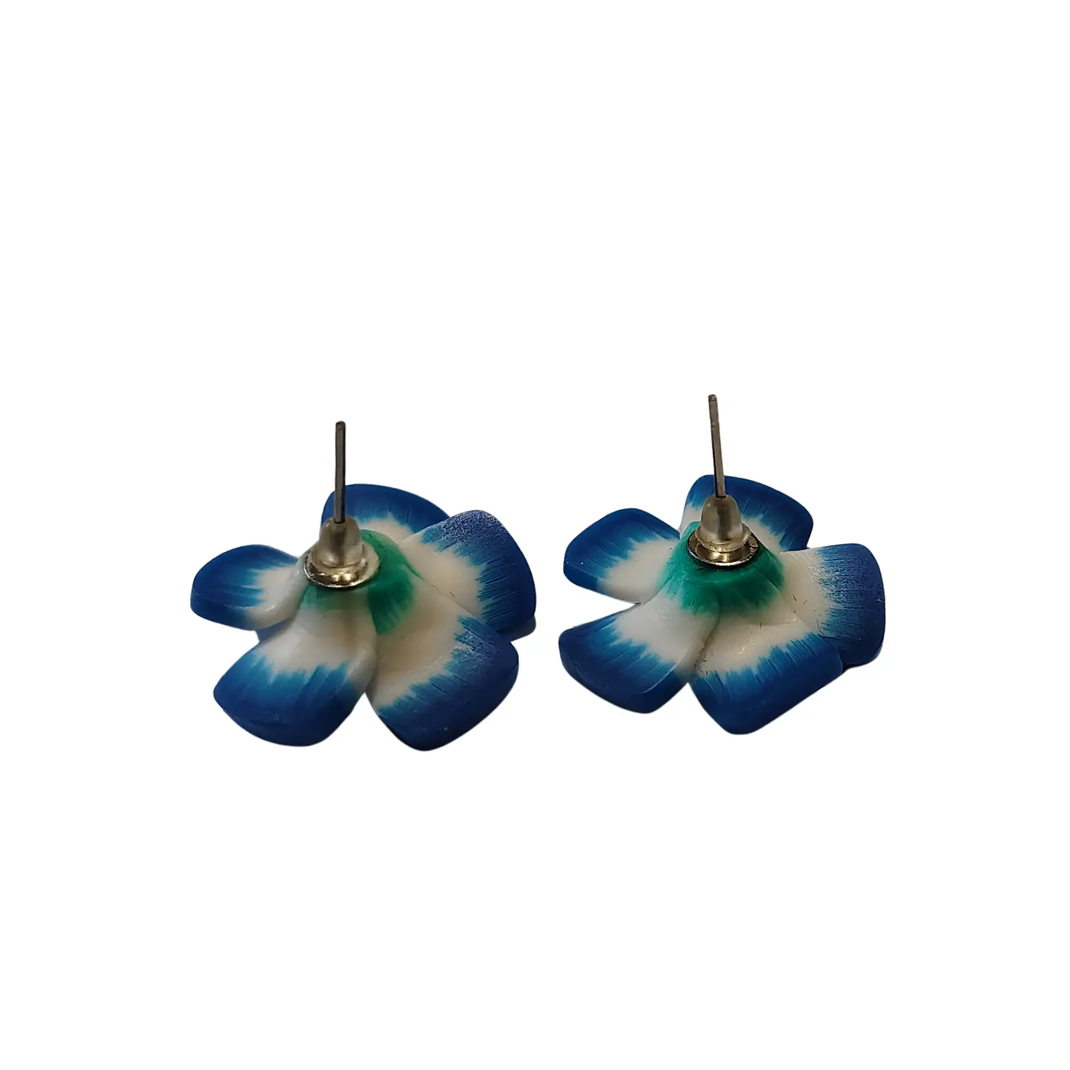 Aros con tornillo Tipanie azul Con blanco 2,5cm 5