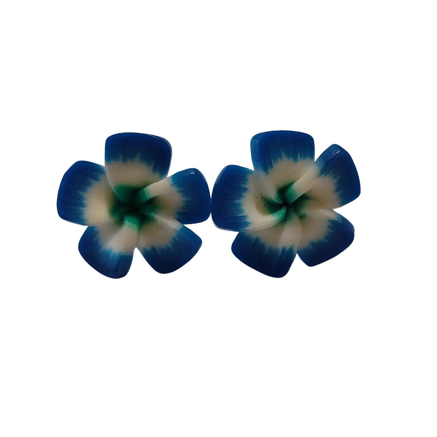 Aros con tornillo Tipanie azul Con blanco 2,5cm 4