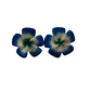 Aros con tornillo Tipanie azul Con blanco 2,5cm - thumbnail 4