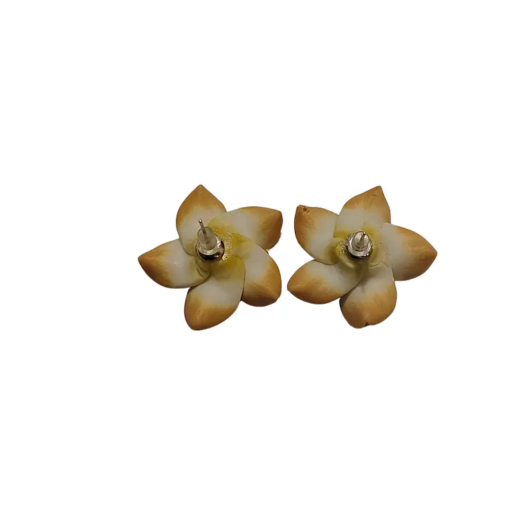 Aros Tipanie amarilla Con blanco diámetro 3,5cm 4