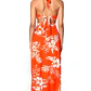 Vestido Marama naranjo con Hibisco blanco napohe - Miniatura 2