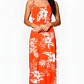 Vestido Marama naranjo con Hibisco blanco napohe - Miniatura 1