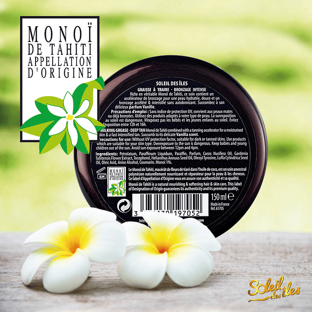 Monoi Ultra Bronceante SPF0 Tiare 150ml SOLEIL DES ILES