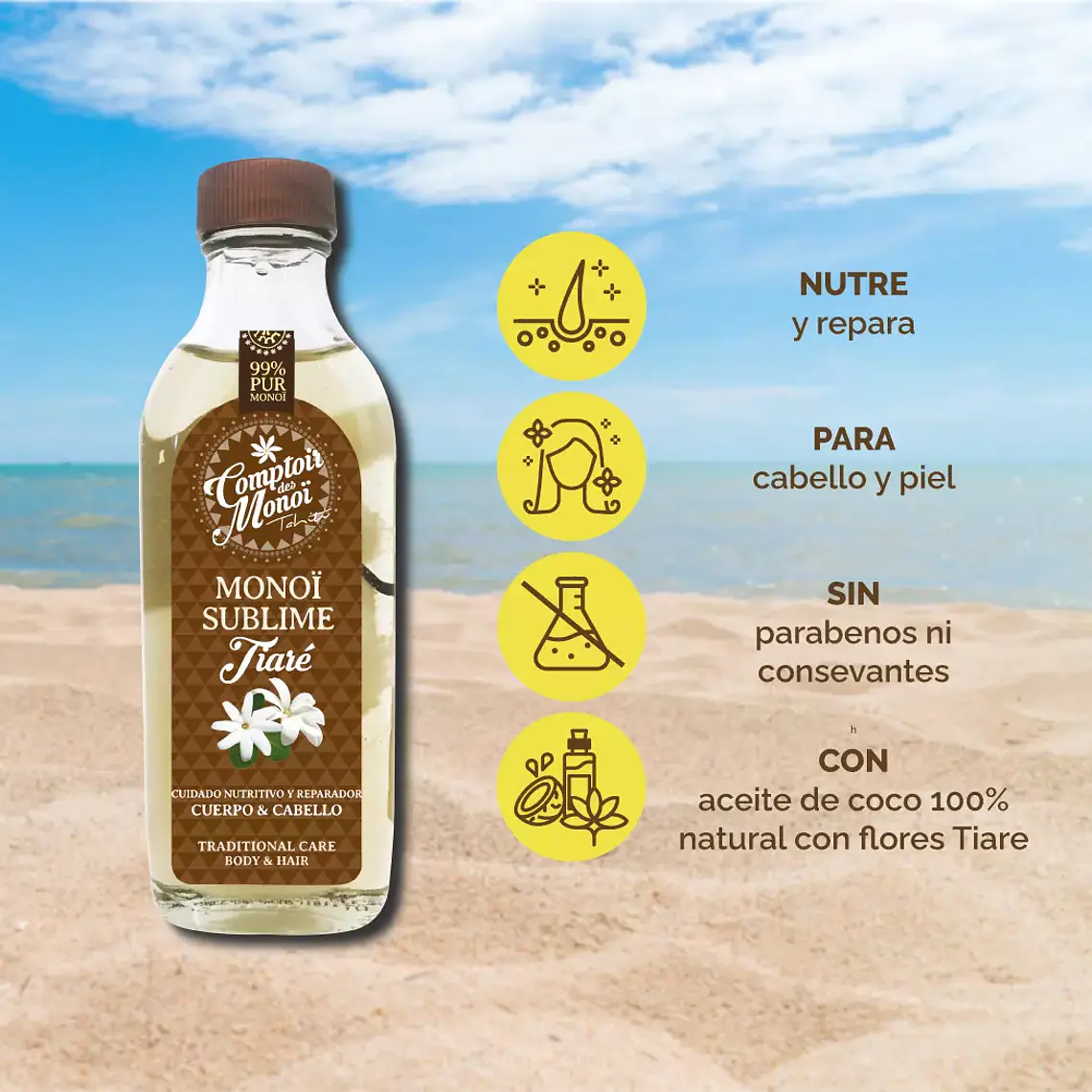 Monoi Hidratante Sublime Tiare 100ml COMPTOIR DES MONOI 2