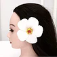 Pack 5 Flor Hibisco blanco con pinza para el cabello - Miniatura 3