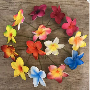 Pack 10 flor Tipanie variedad colores para Cabello Con Palito