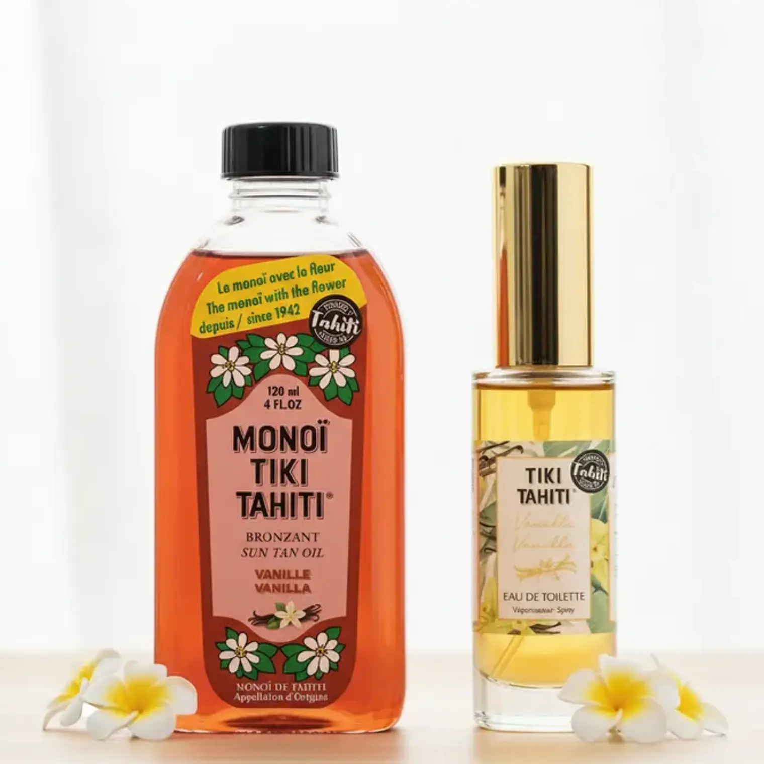 Pack Monoi 120ml y Perfume Tiki Tahiti Vainilla 30ml 2