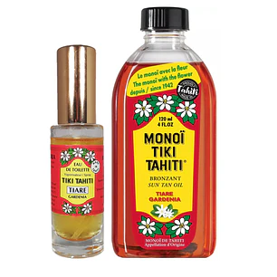 Pack Monoi 120ml y Perfume Tiki Tahiti Tiare Gardenia 30ml
