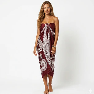 Pareo 2da seleccion Burdeo/ Blanco con Tortuga