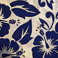 Cinturon De Entrenamiento, Con Tela Polinesica Color blanco con hibisco azul - thumbnail 3