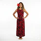 Vestido Marama Negro con Hibisco Rojo y Fucsia marca napohe - thumbnail 1