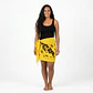 Pareo Corto Napohe flores pajaro amarillo negro - Miniatura 1