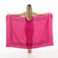 Pareo Napohe Color Fucsia Borde Rongo Rongo 1,75X1,15MTS - Miniatura 1