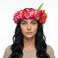 Corona De Flores elasticada Tipanie Fucsia / Rosa e Hibisco  - thumbnail 1