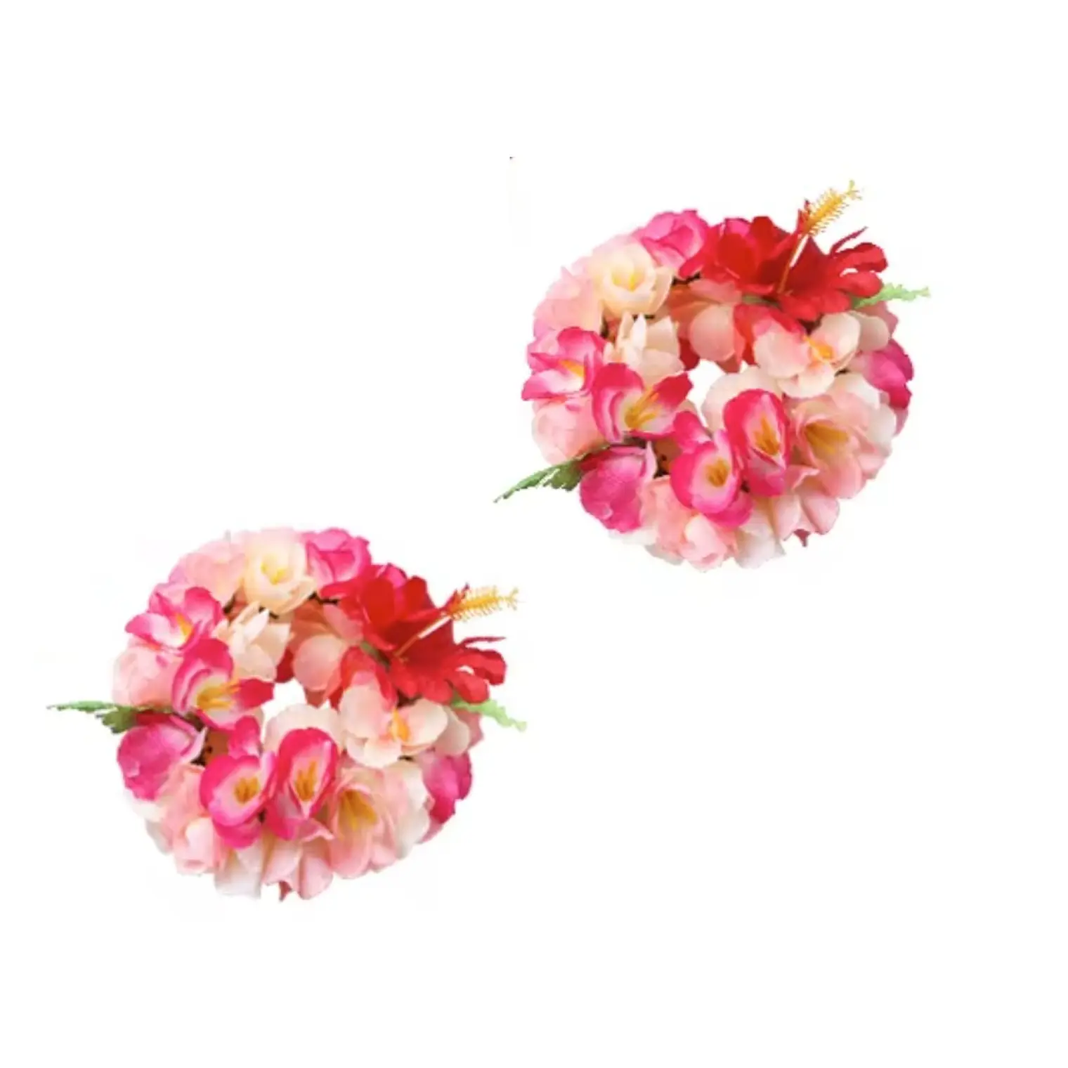 Par de Pulseras o tobillerra elasticada de Flores rosada 1
