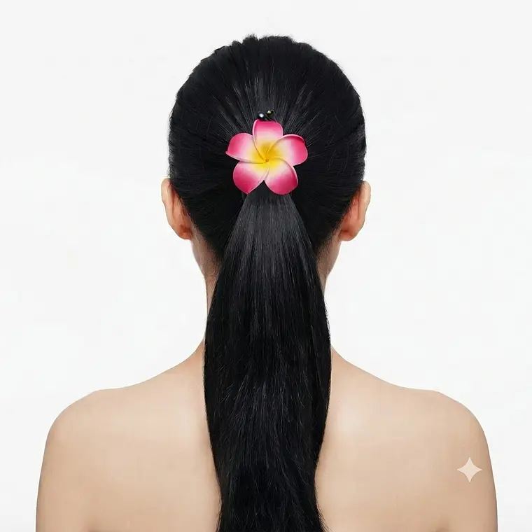 Peine banana negro tipanie fucsia goma eva 5cm 1