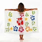Pareo Blanco L con hibiscos colores 1,70x1,15mts - thumbnail 1