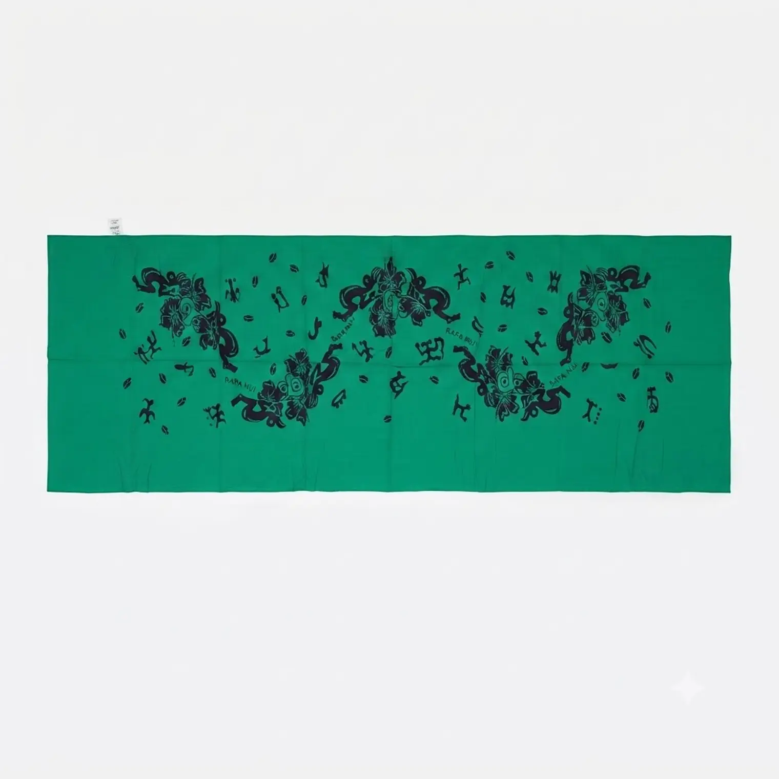 Pareo Corto Half Napohe flores pajaro Verde Morado 2