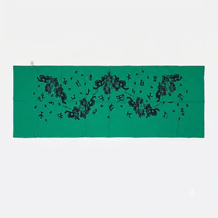 Pareo Corto Half Napohe flores pajaro Verde Morado