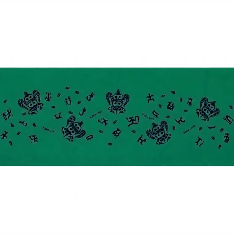Pareo Corto Napohe Tortuga Rongo Rongo verde morado 2