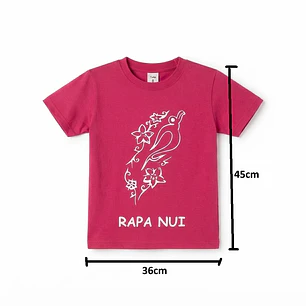 Polera Niña Talla 8 Estampada con figura Pajaro