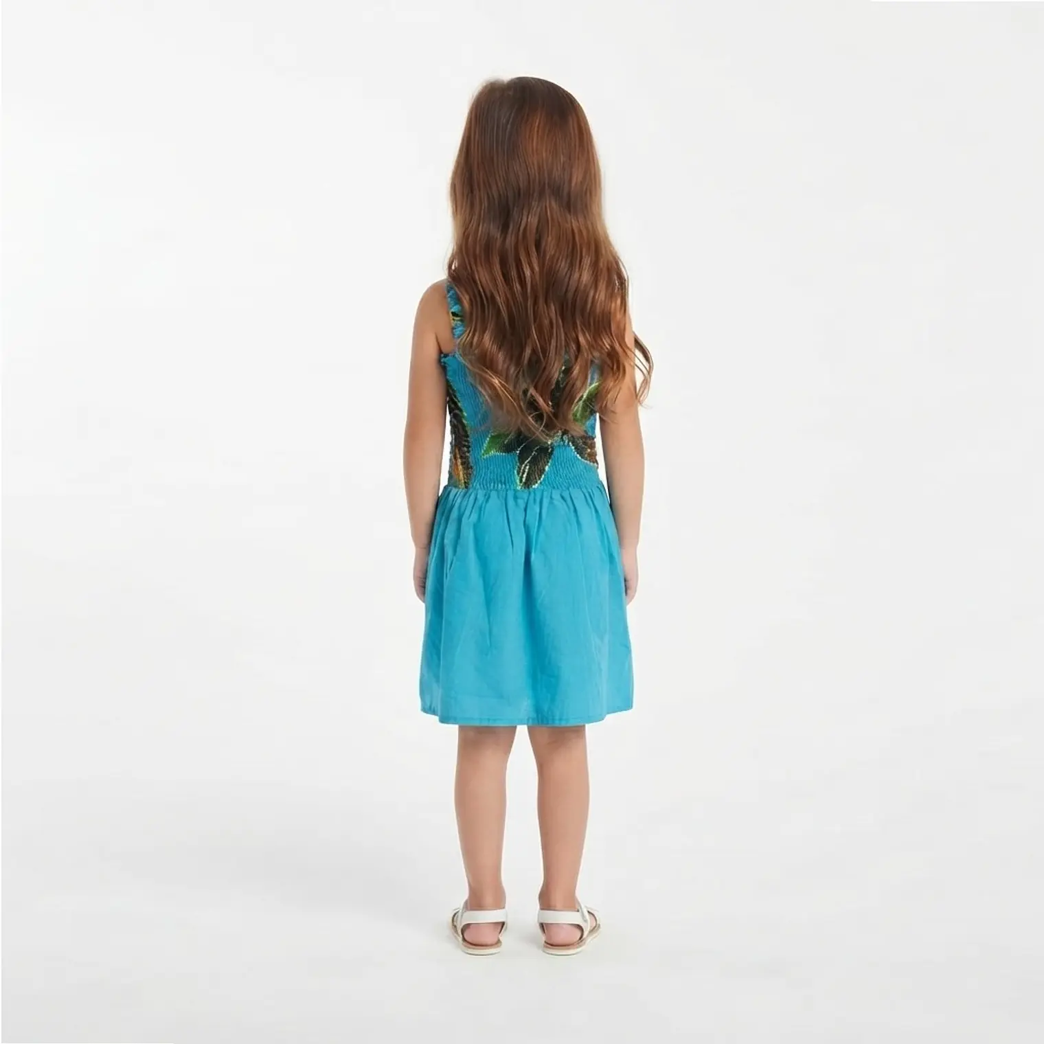 Vestido niña marca Napohe color calipso 2