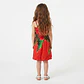 Vestido niña marca Napohe rojo flor amarilla - Miniatura 2