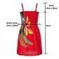 Vestido niña marca Napohe rojo flor amarilla - Miniatura 3