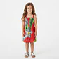 Vestido niña marca Napohe rojo flor gris - thumbnail 1