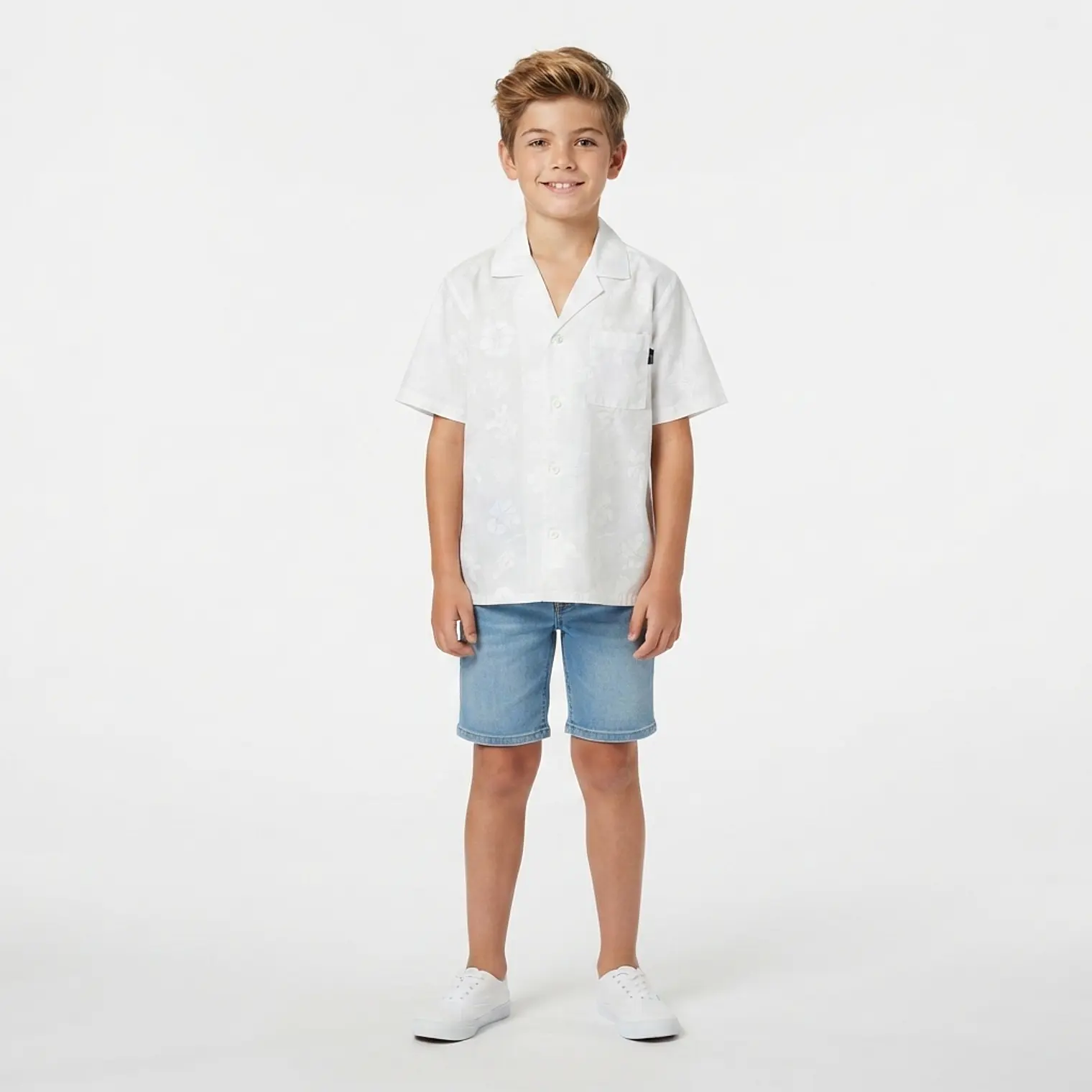 Camisa Taukiani Rapa Nui Talla 12 Blanco 1