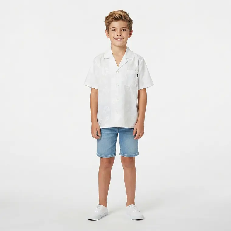 Camisa Taukiani Rapa Nui Talla 12 Blanco 1