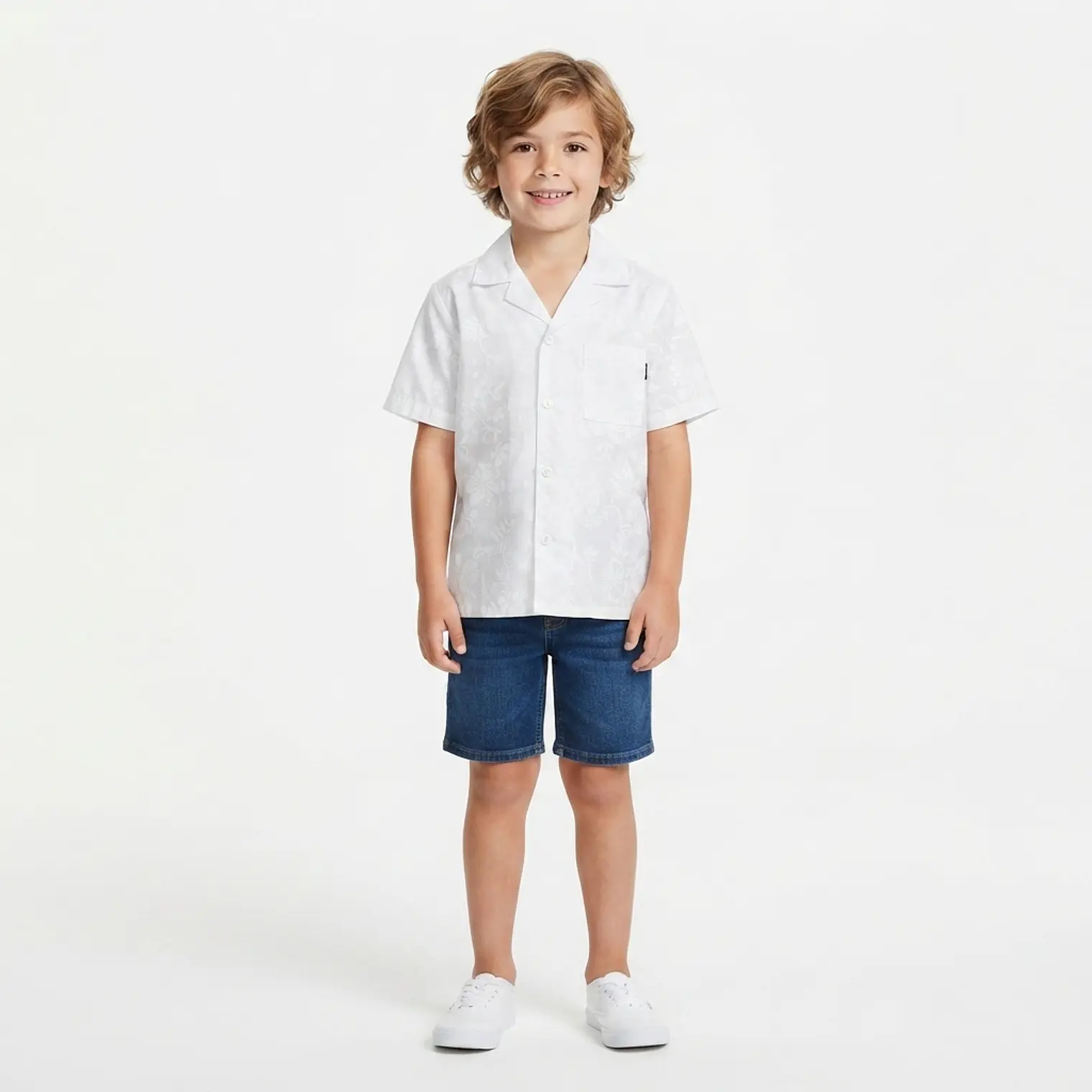 Camisa Taukiani Rapa Nui Talla 8 Blanco 1