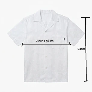 Camisa Taukiani Rapa Nui Talla 8 Blanco