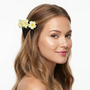 Peine Grande Con 3 Tipanie Color Verde Para El Cabello