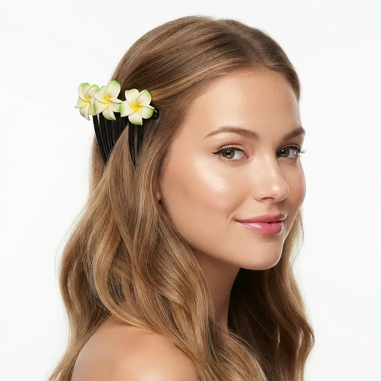 Peine Grande Con 3 Tipanie Color Verde Para El Cabello 1