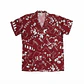 Camisa Napohe Burdeo con figuras rapa nui - thumbnail 2